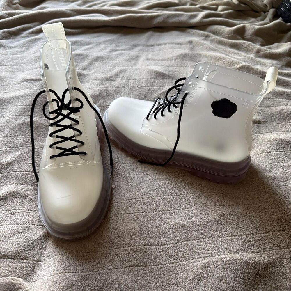 Viktor & Rolf Melissa Coturno Clear Glass Jelly Boots 10US